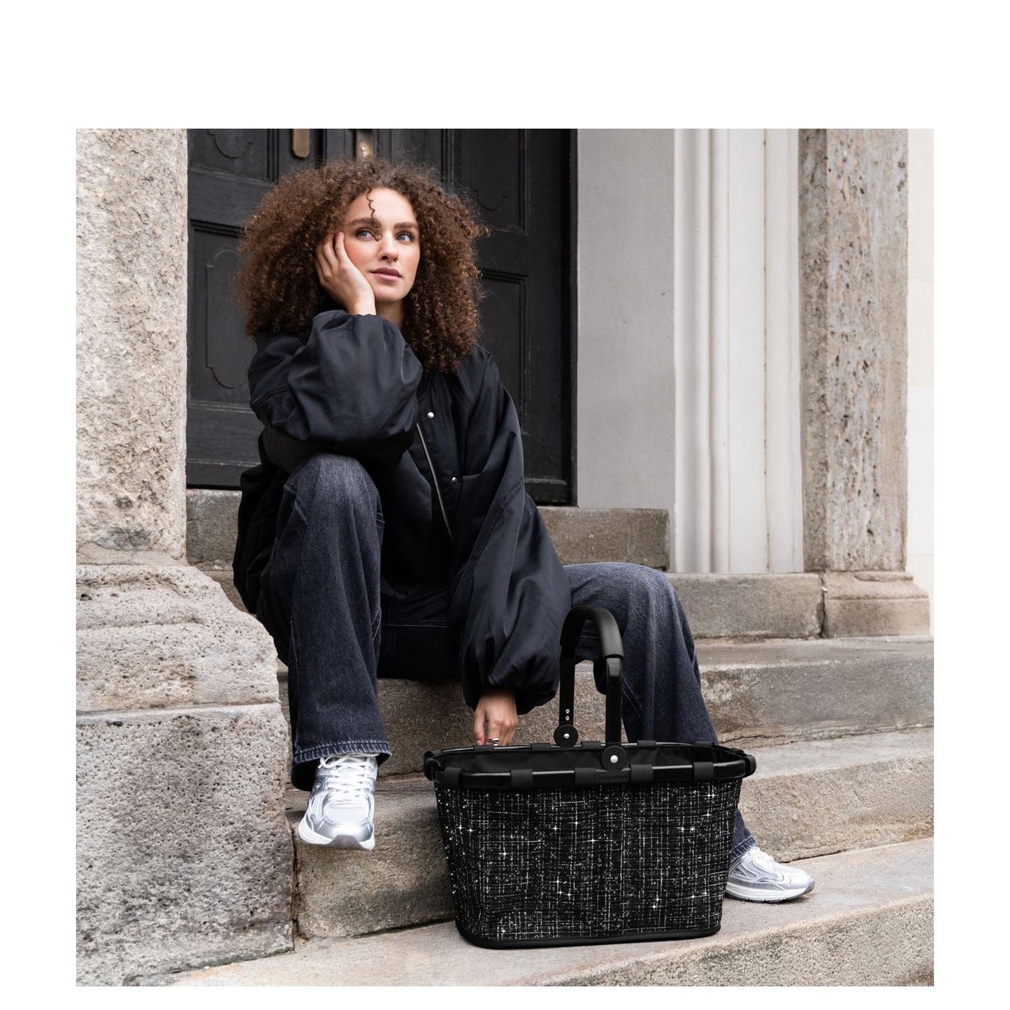 Reisenthel Shopping Carrybag Boodschappenmand - 22 liter - boucle black