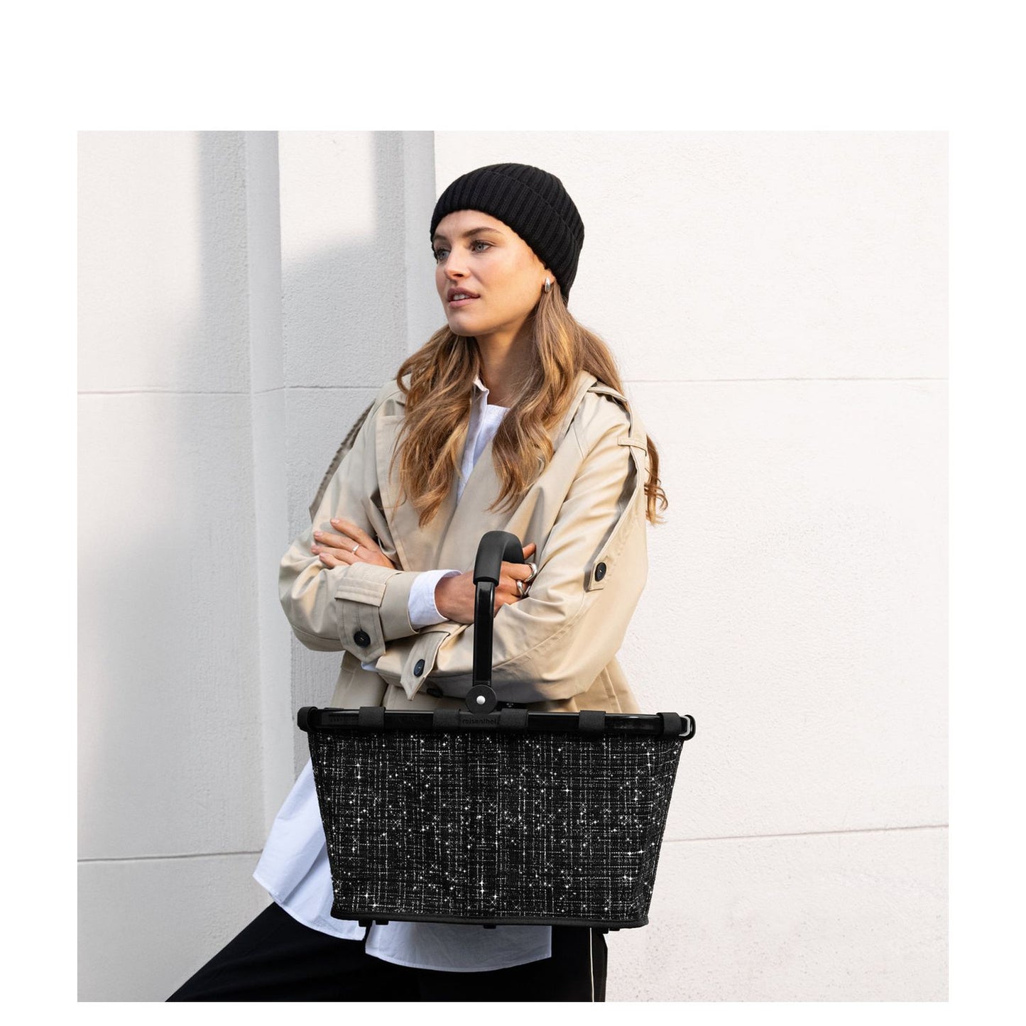 Reisenthel Shopping Carrybag Boodschappenmand - 22 liter - boucle black