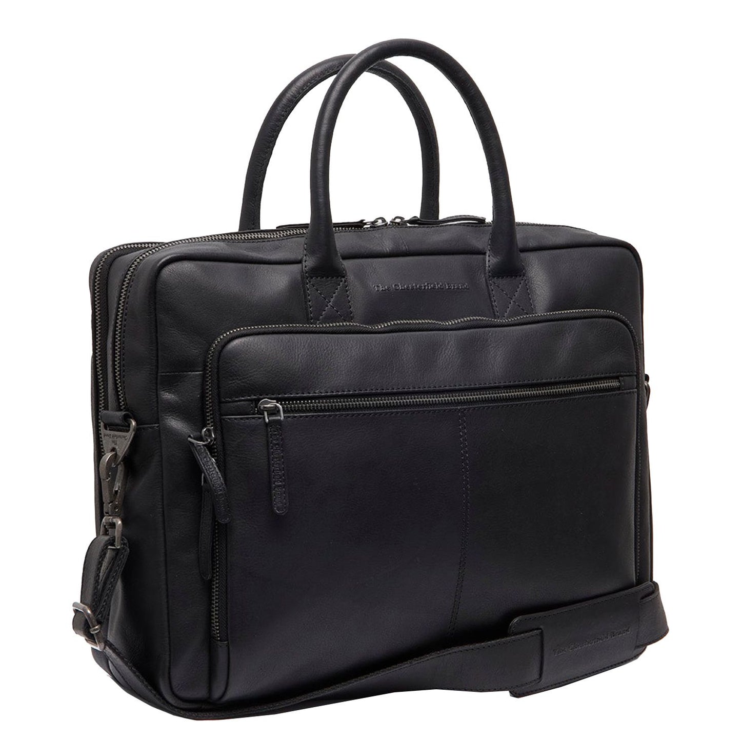 The Chesterfield Brand Tacama Laptop Schoudertas - 16" laptopvak - zwart