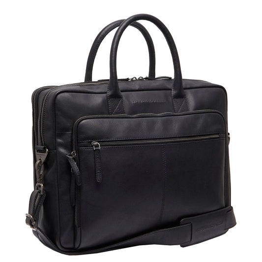 The Chesterfield Brand Tacama Laptop Schoudertas - 16" laptopvak - zwart