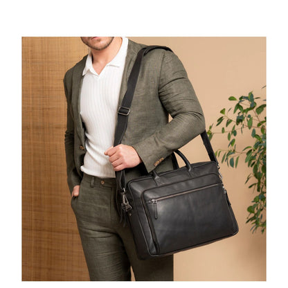 The Chesterfield Brand Tacama Laptop Schoudertas - 16" laptopvak - zwart