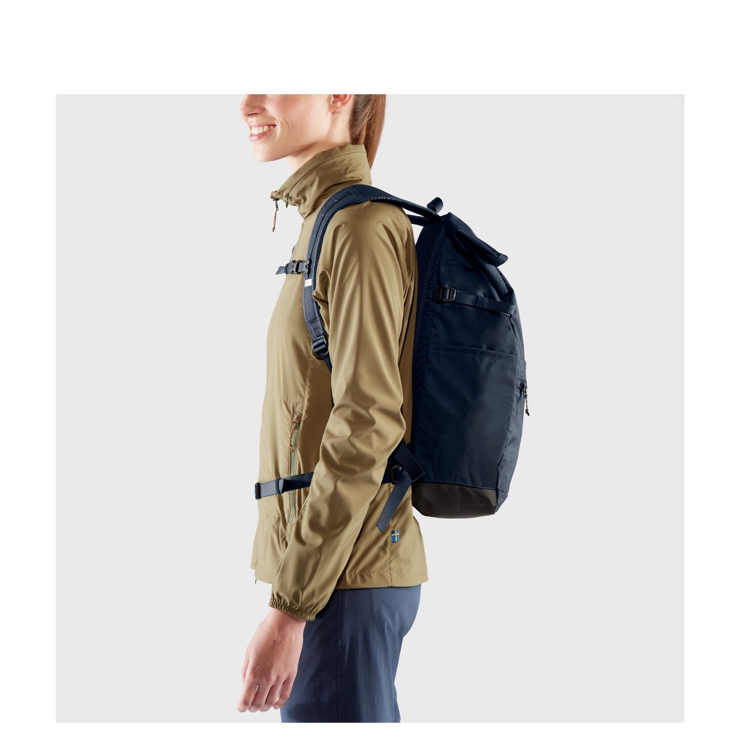 Fjallraven High Coast Foldsack 24 Rugzak - 24 liter - 15" laptopvak - black oak