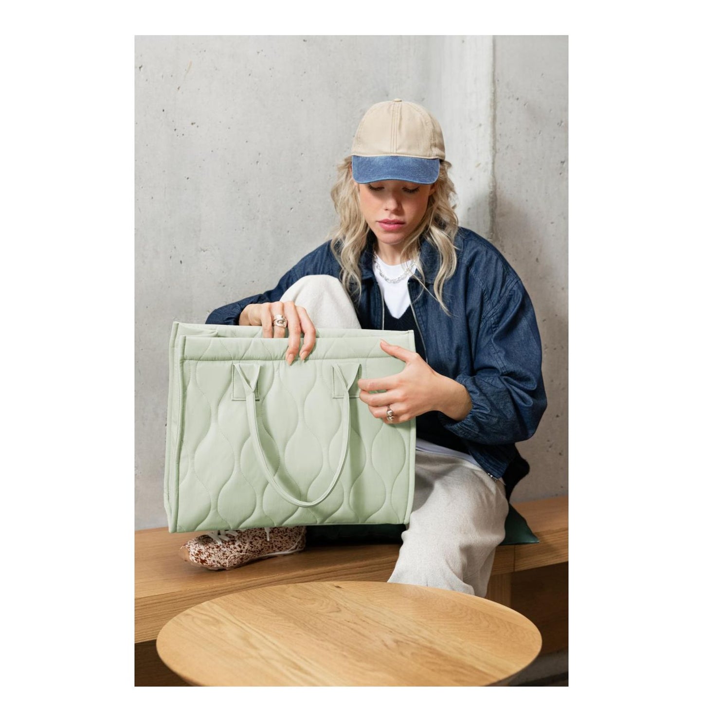 Reisenthel Daily Shopper Schoudertas iced matcha