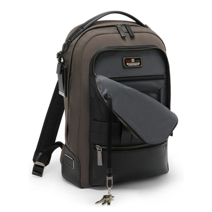 TUMI Harrison Bradner Rugzak - 14" laptopvak - taupe/black woven