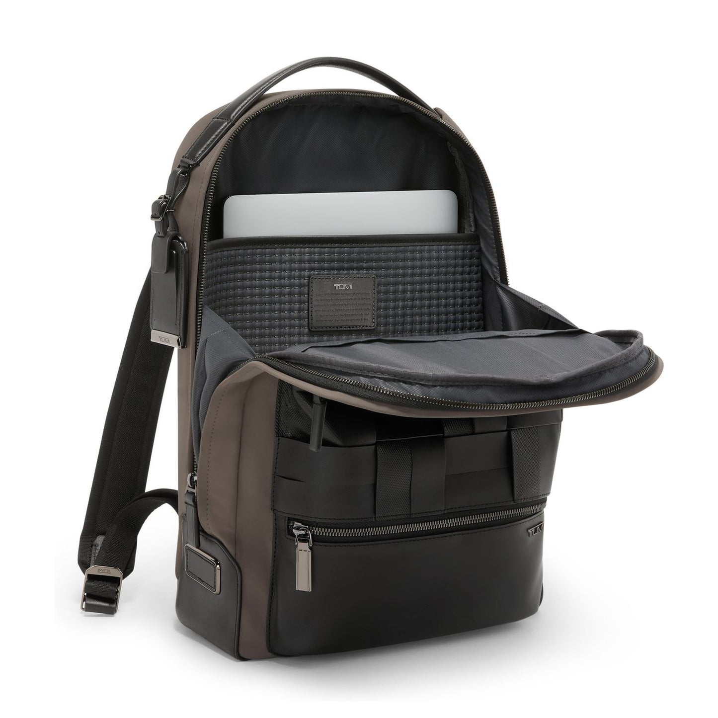 TUMI Harrison Bradner Rugzak - 14" laptopvak - taupe/black woven