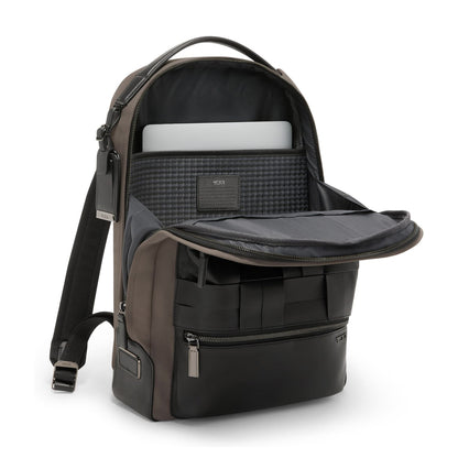 TUMI Harrison Bradner Rugzak - 14" laptopvak - taupe/black woven