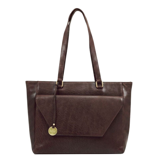 MOSZ Denise Laptopschoudertas - 15.6" laptopvak - dark brown