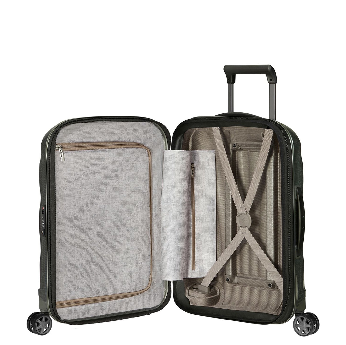 Samsonite C-Lite Handbagage Spinner 55 cm - Uitbreidbaar 36/42 liter - 55x40x20/23 cm - metallic green