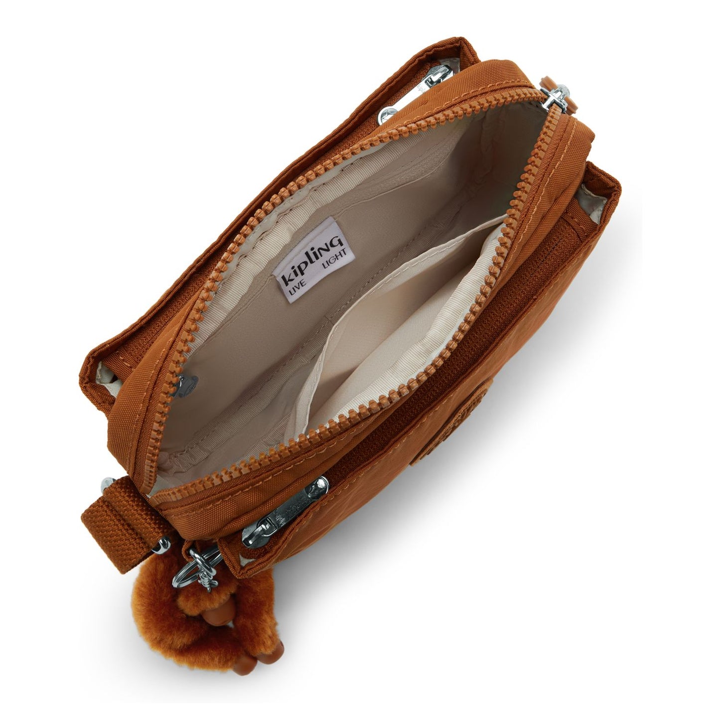 Kipling Abanu Crossbody Schoudertas stylish mokka