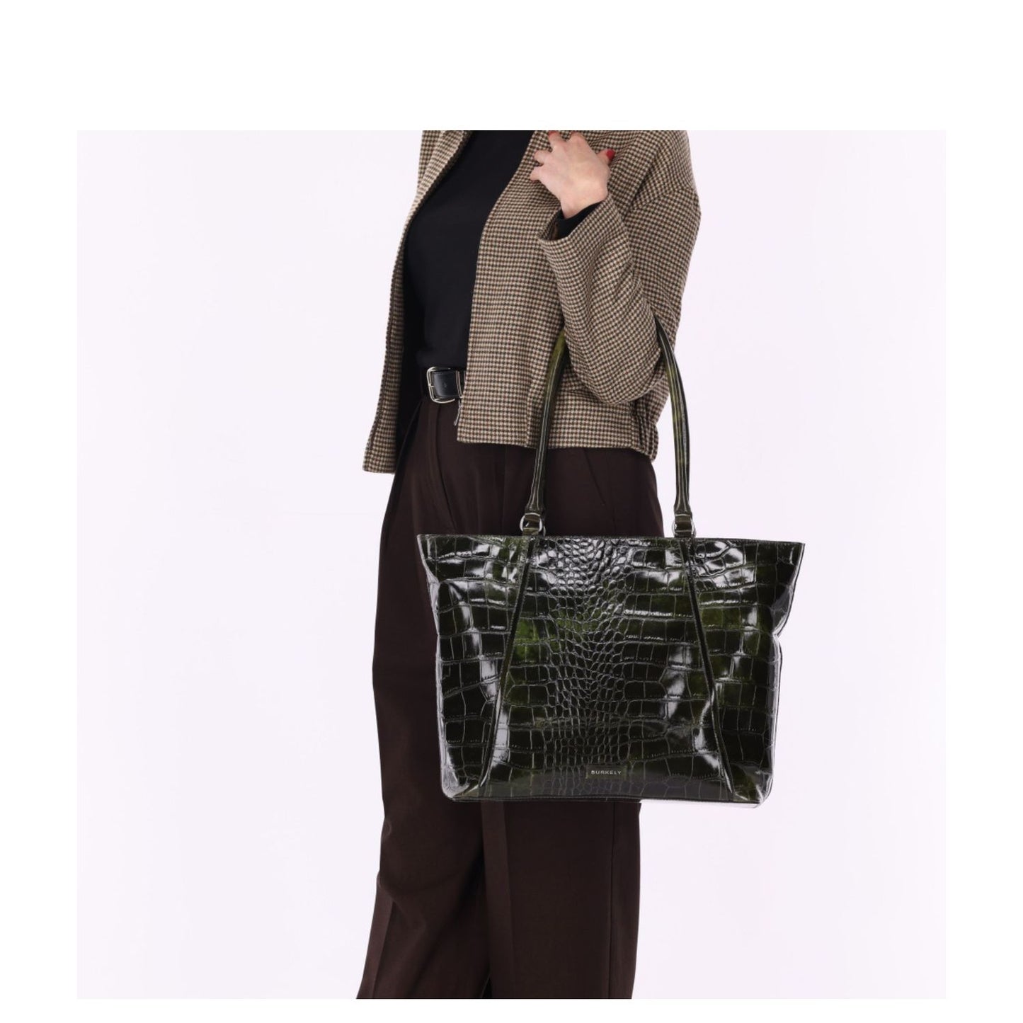 Burkely Cool Colbie Handtas - 15.6" laptopvak - afneembare schouderriem - olive
