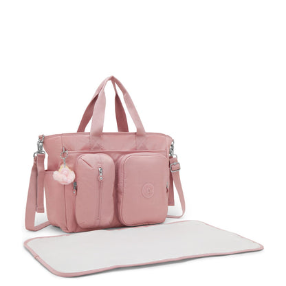 Kipling Babygear Luiertas - verschoningsmatje - tiny smoky blush