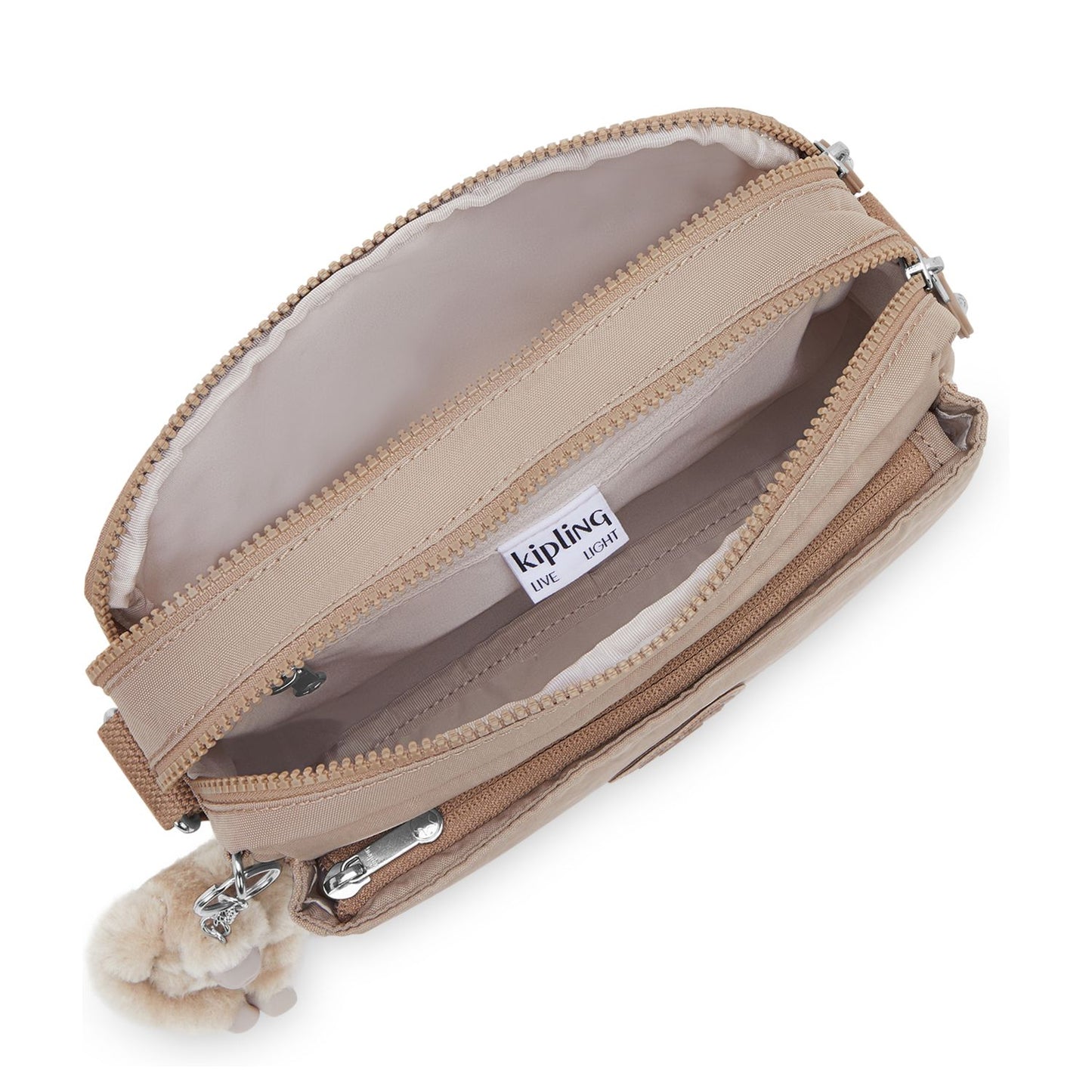 Kipling Abanu M Crossbody Schoudertas tan beige