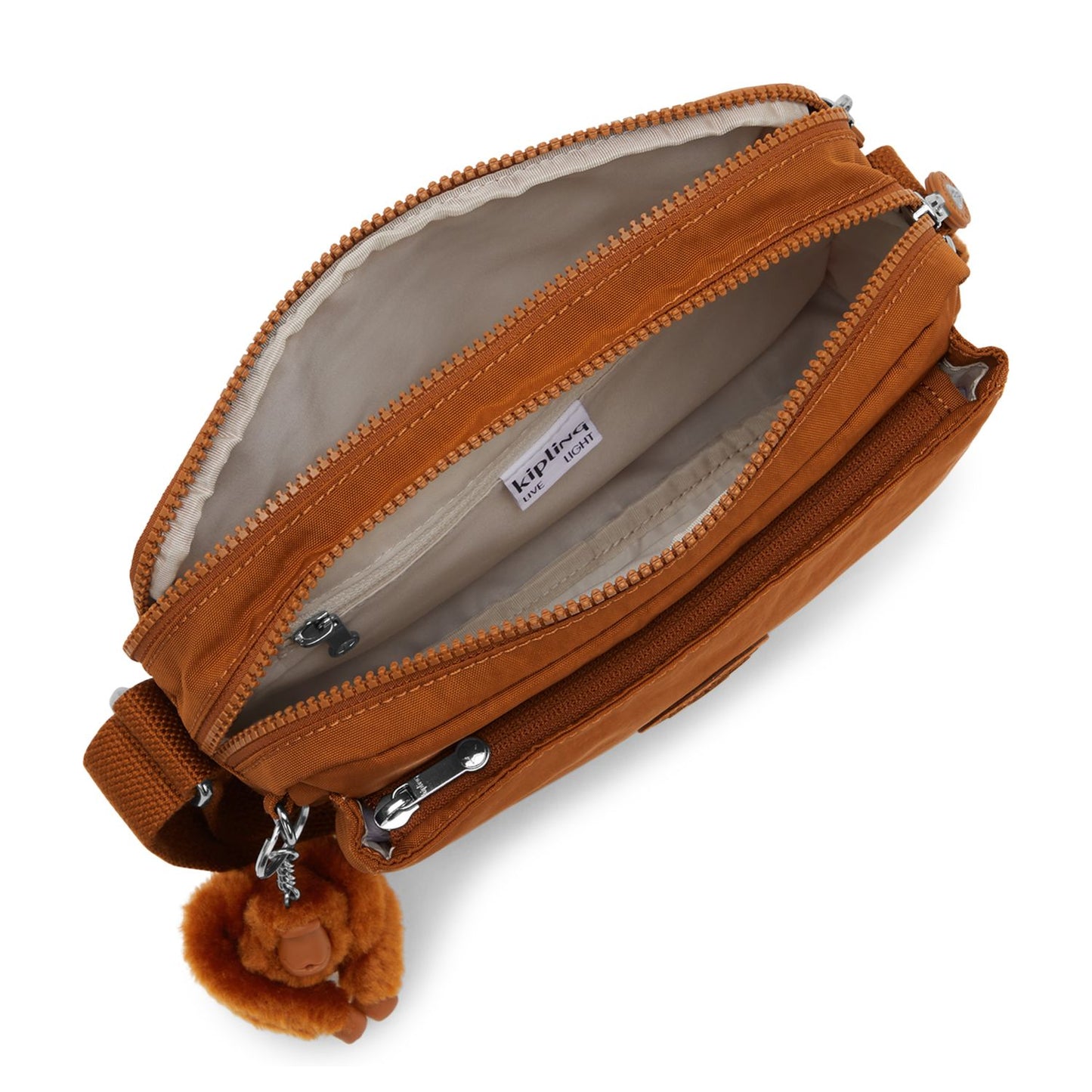 Kipling Abanu M Crossbody Schoudertas stylish mokka
