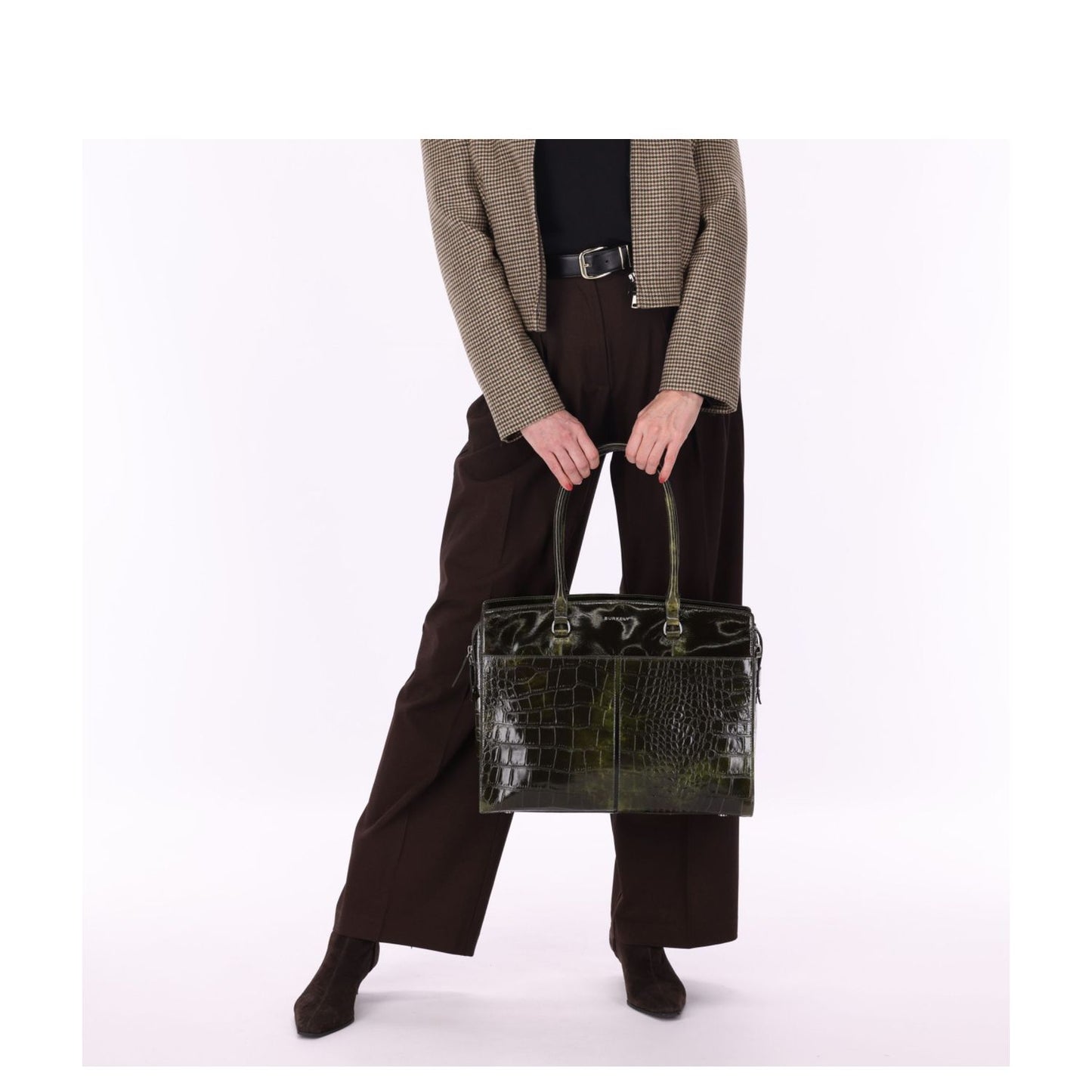 Burkely Cool Colbie Laptoptas - 15.6" laptopvak - afneembare schouderriem - olive