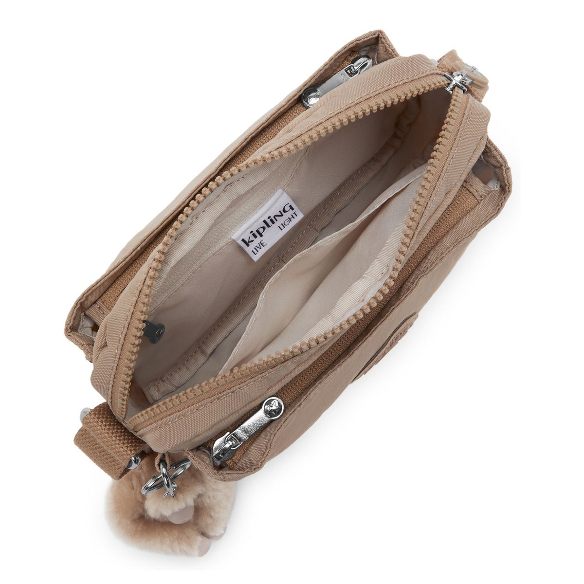 Kipling Abanu Crossbody Schoudertas tan beige