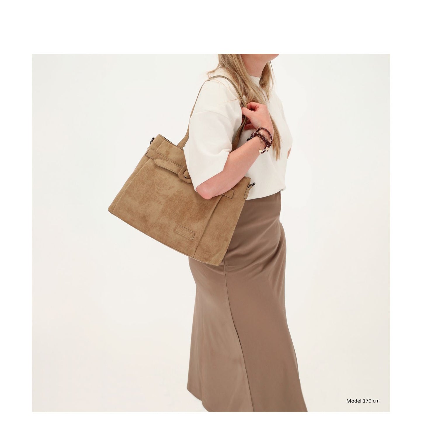 Zebra Trends Davina Shopper - afneembare schouderriem - taupe