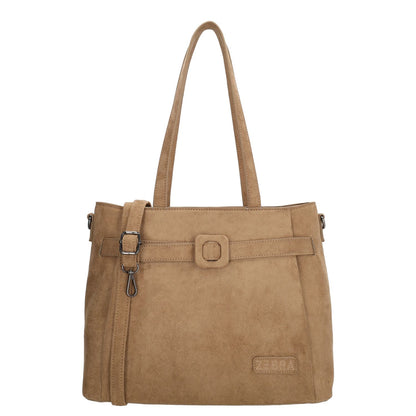 Zebra Trends Davina Shopper - afneembare schouderriem - taupe