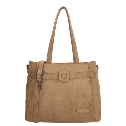 Zebra Trends Davina Shopper - afneembare schouderriem - taupe