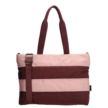 Zebra Trends Elske Puffer Laptopschoudertas - 15.6" laptopvak - streep burgundy old pink