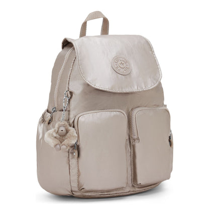 Kipling City Pocket S Rugzak metallic glow