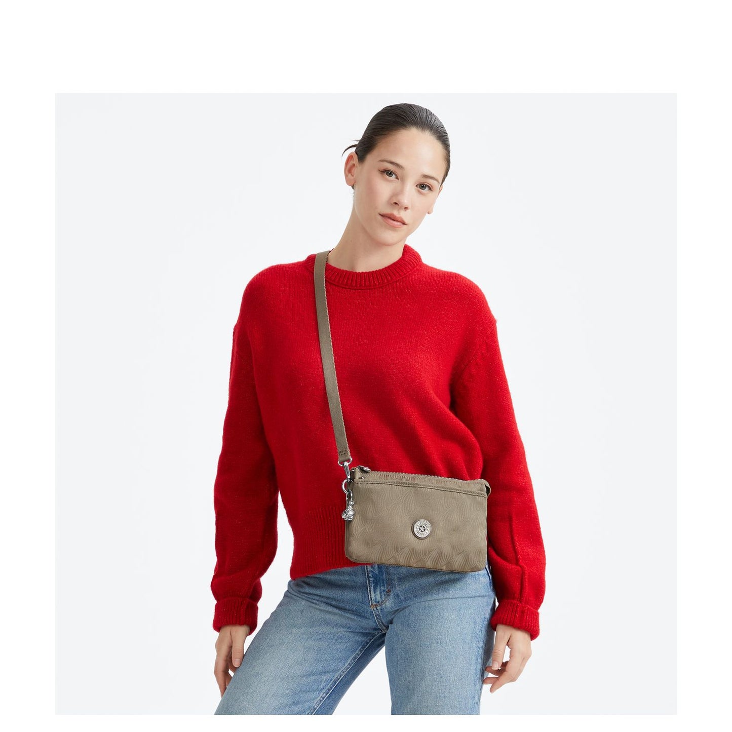 Kipling Riri Crossbody Schoudertas diamond wave jacquard