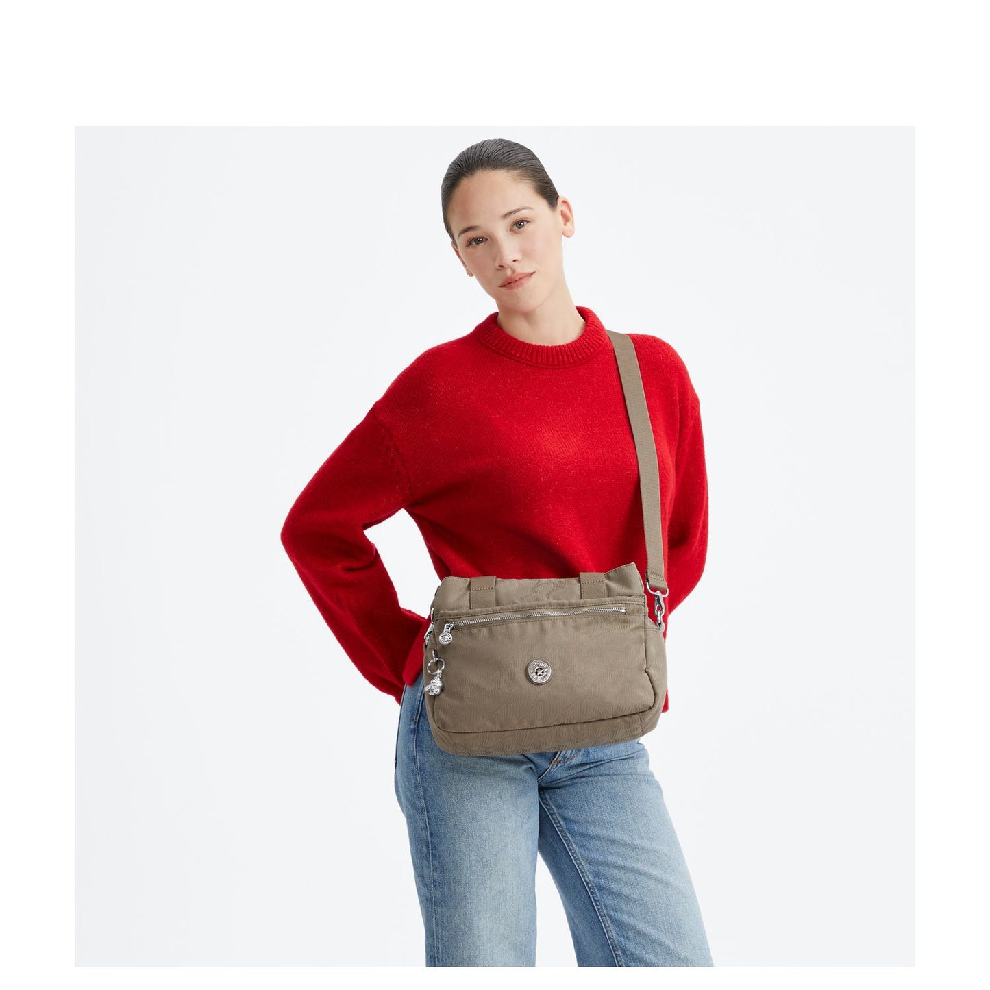 Kipling Elysiana Schoudertas diamond wave jacquard