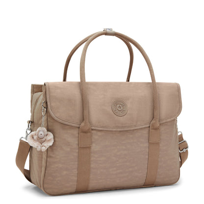 Kipling Superworker Laptopschoudertas - 15" laptopvak - tan beige