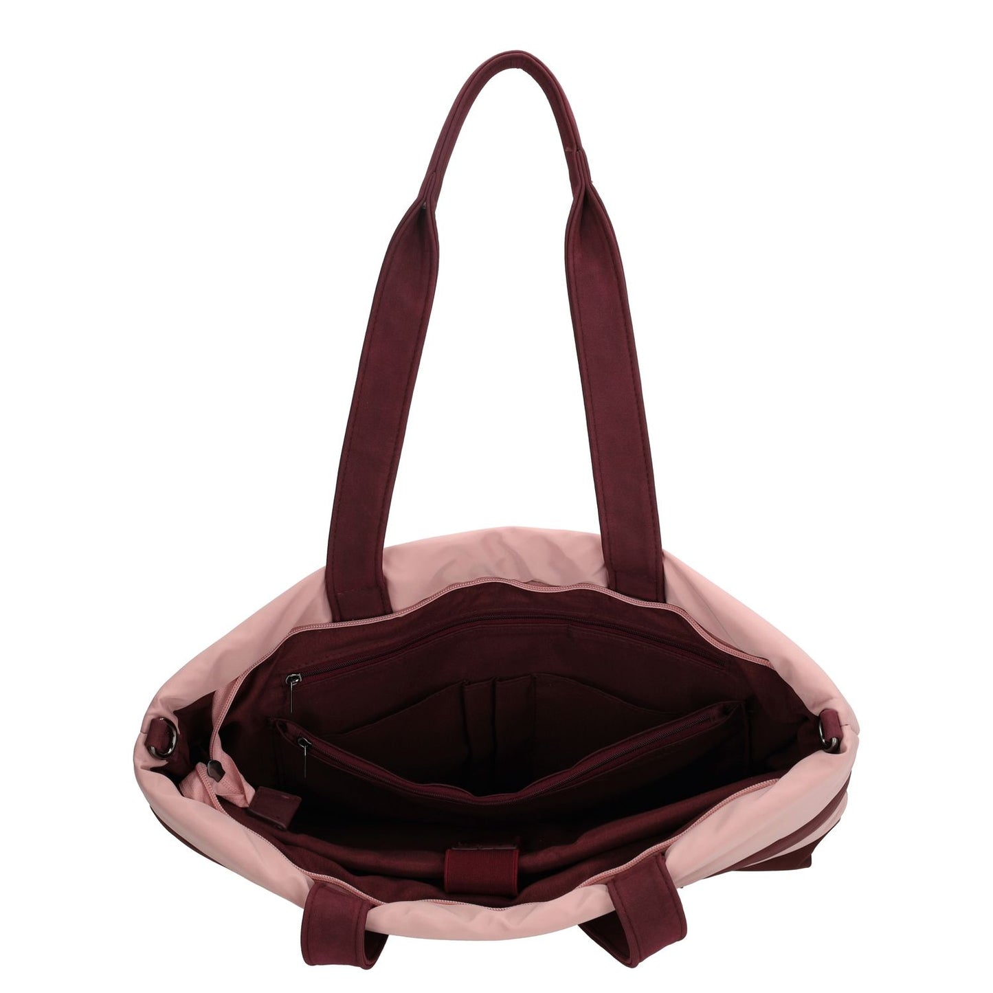 Zebra Trends Elske Puffer Laptopschoudertas - 15.6" laptopvak - streep burgundy old pink