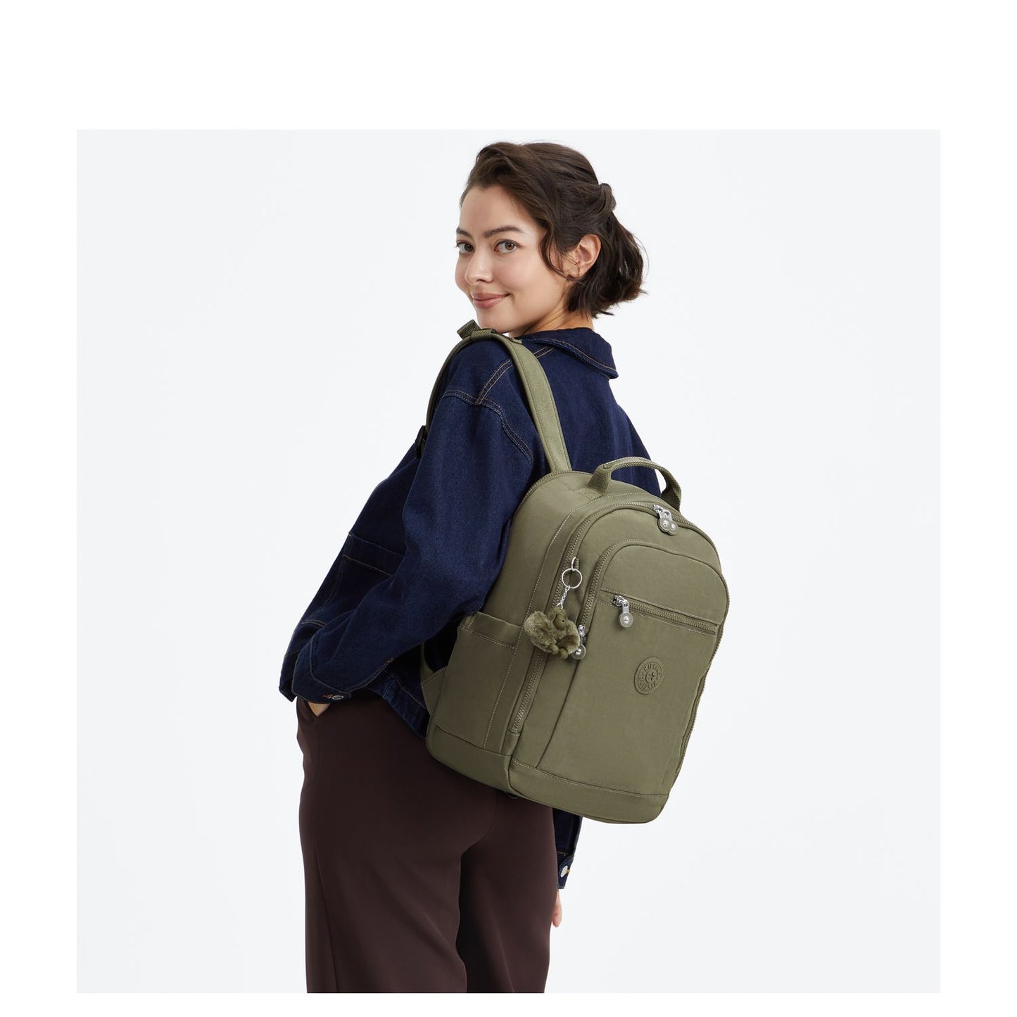 Kipling Seoul Cabin Rugzak - 22 liter - almost sage