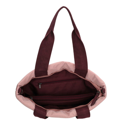 Zebra Trends Elske Puffer Laptopschoudertas - 15.6" laptopvak - streep burgundy old pink