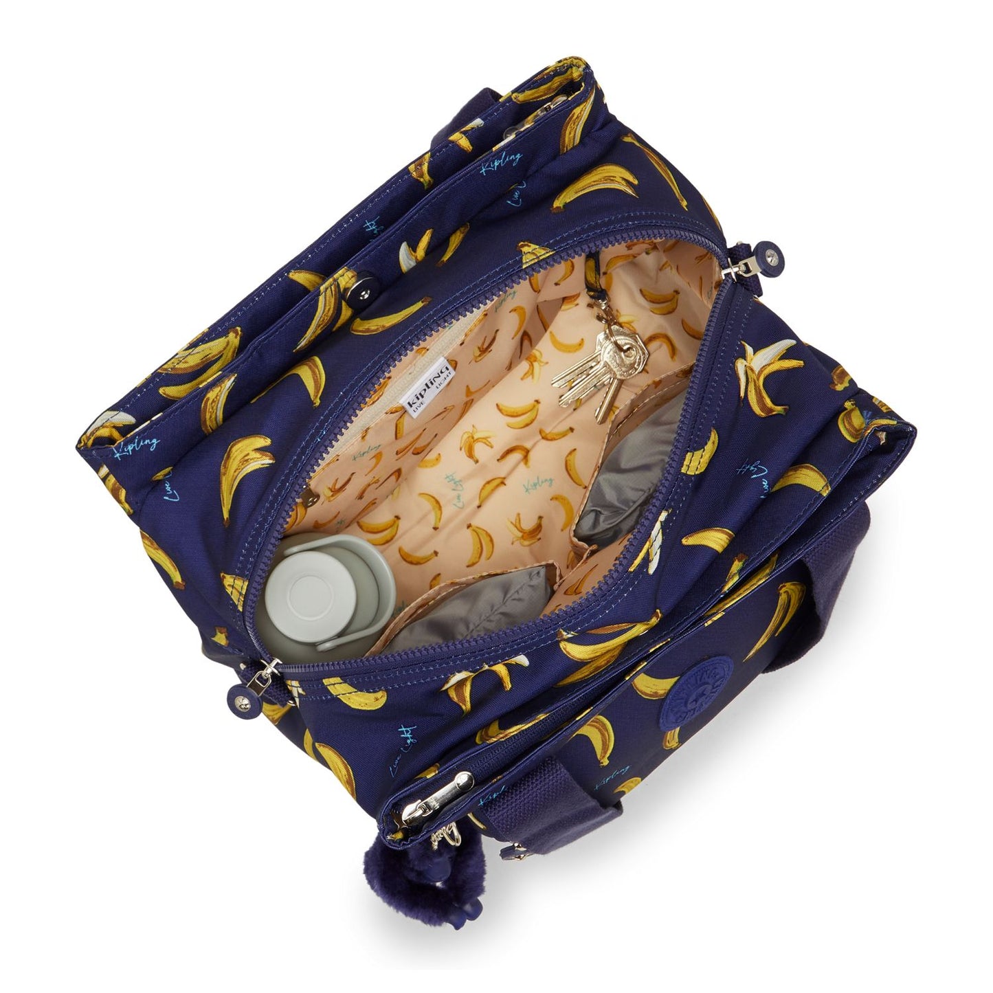 Kipling Nappisac Luiertas - verschoningsmatje - baby banana print