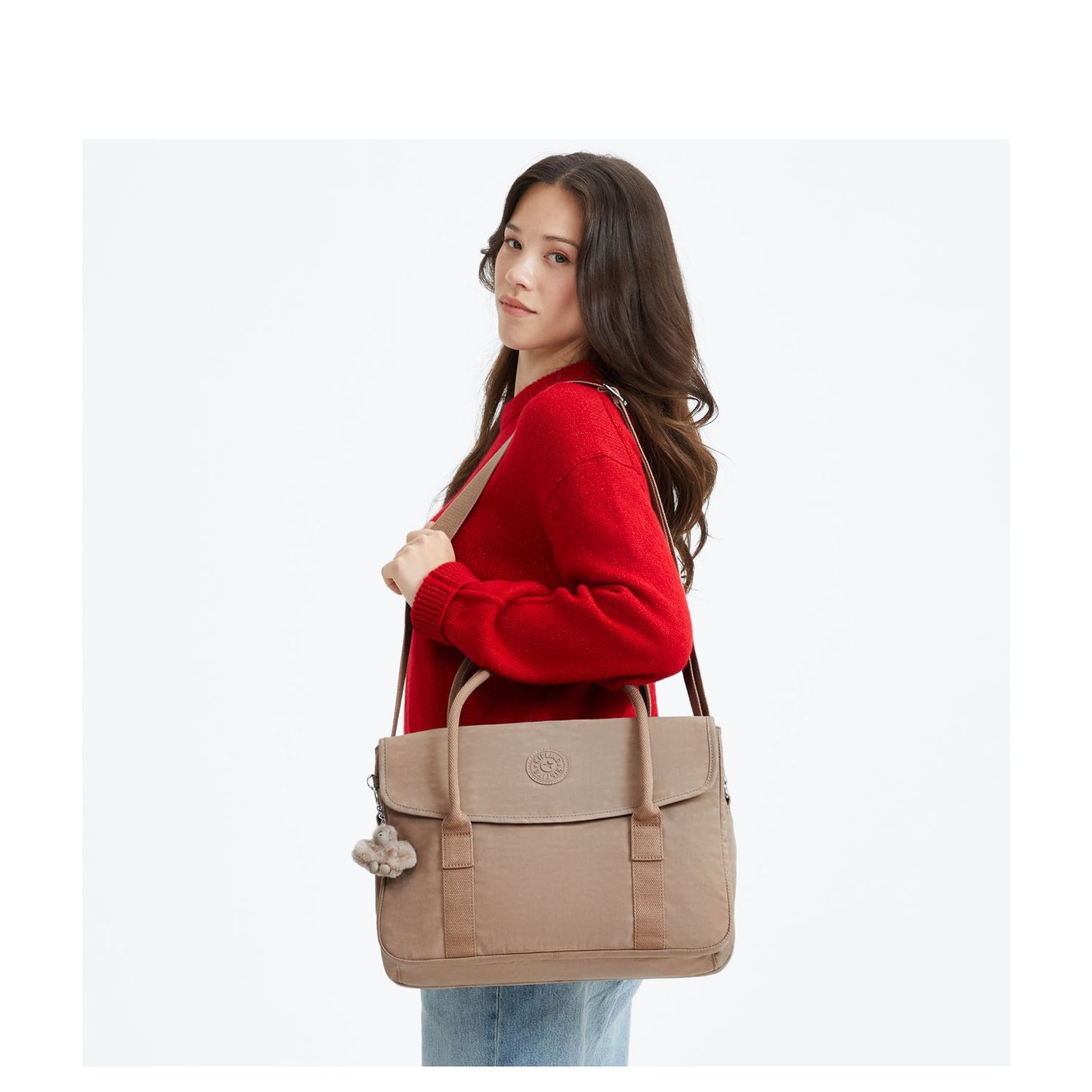 Kipling Superworker S Laptopschoudertas - 13" laptopvak - tan beige