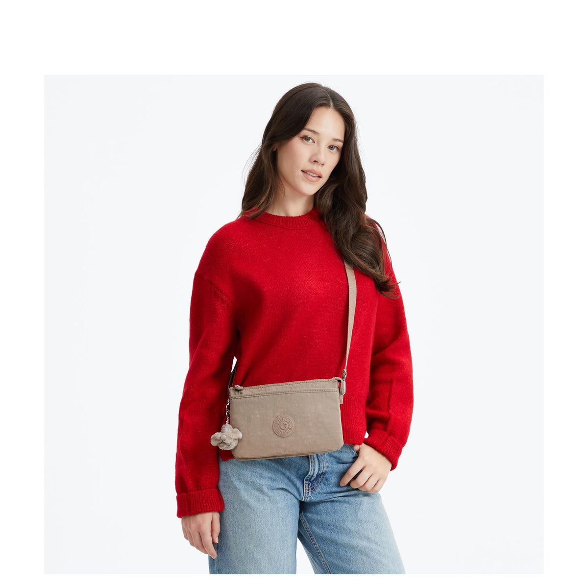Kipling Riri Crossbody Schoudertas tan beige