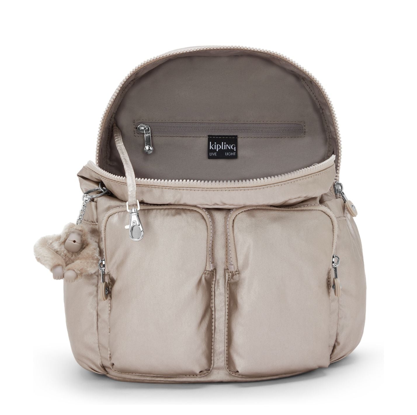 Kipling City Pocket S Rugzak metallic glow