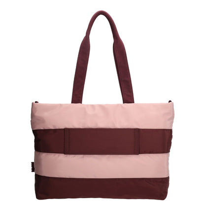 Zebra Trends Elske Puffer Laptopschoudertas - 15.6" laptopvak - streep burgundy old pink