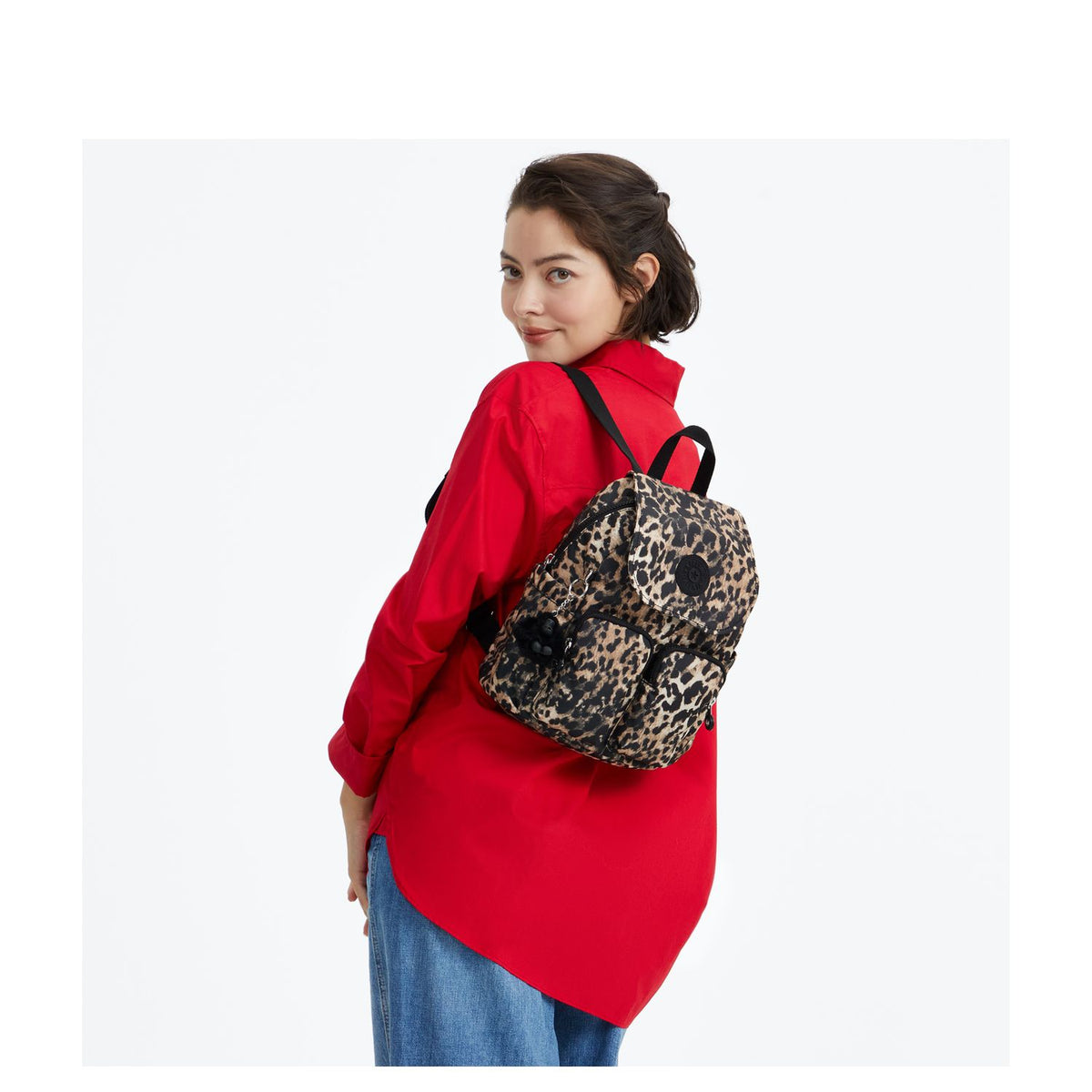 Kipling City Pocket Mini Crossbody Schoudertas wild leopard