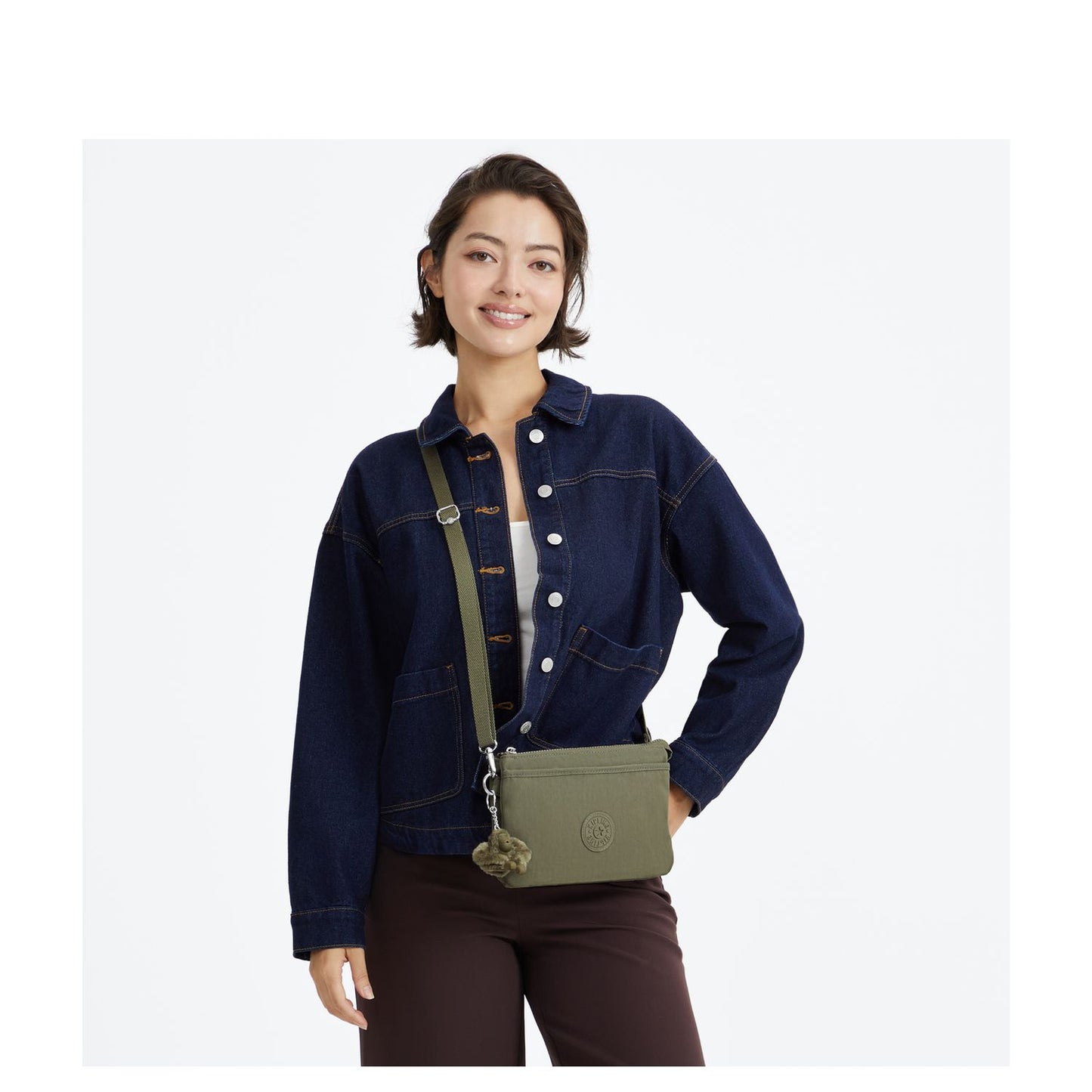Kipling Riri Crossbody Schoudertas almost sage
