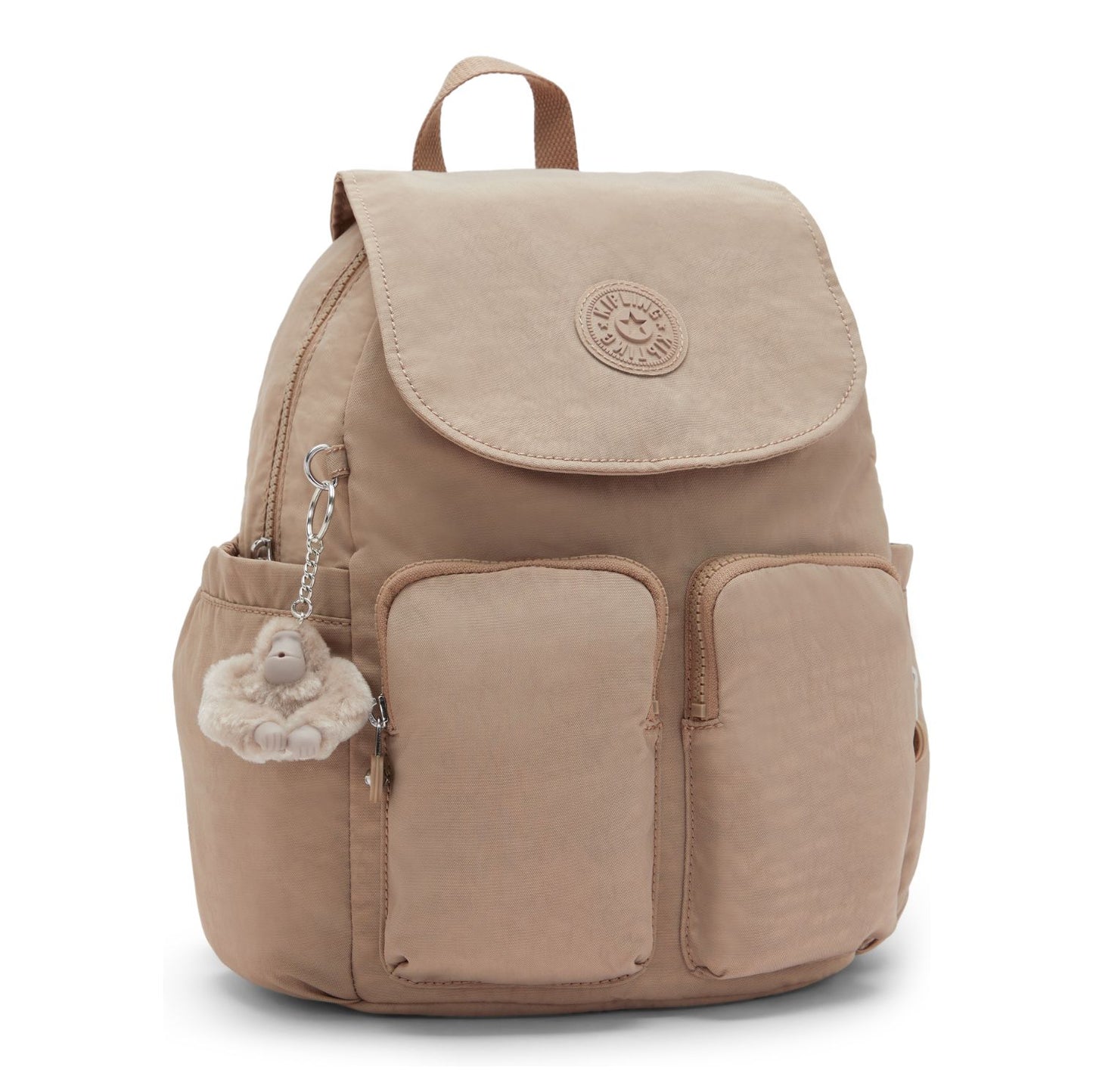 Kipling City Pocket S Rugzak tan beige