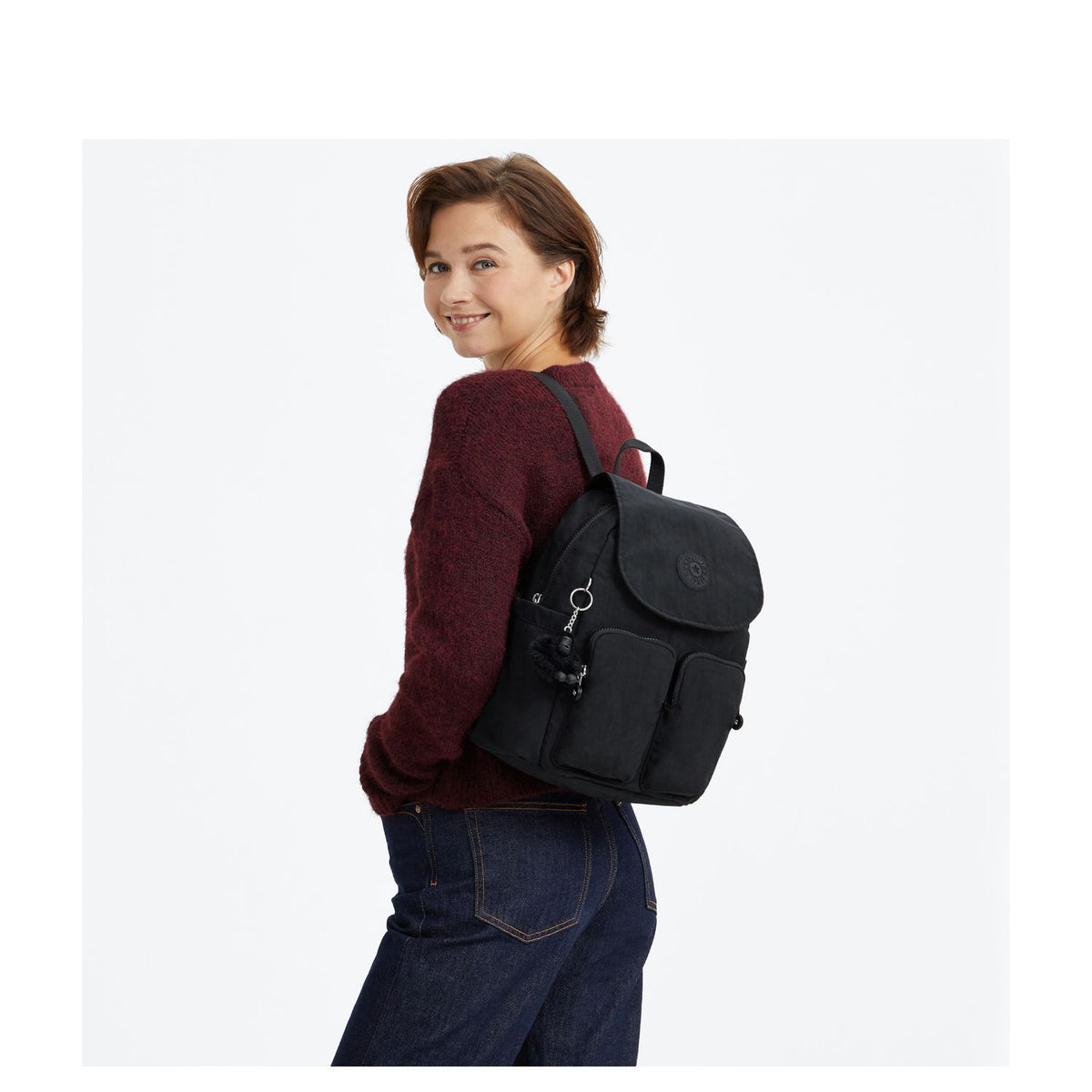 Kipling City Pocket S Rugzak black noir