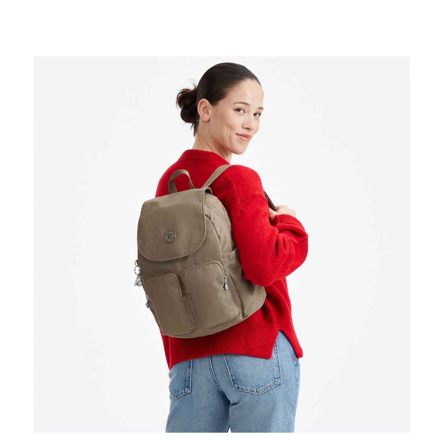 Kipling City Pocket S Rugzak diamond wave jacquard