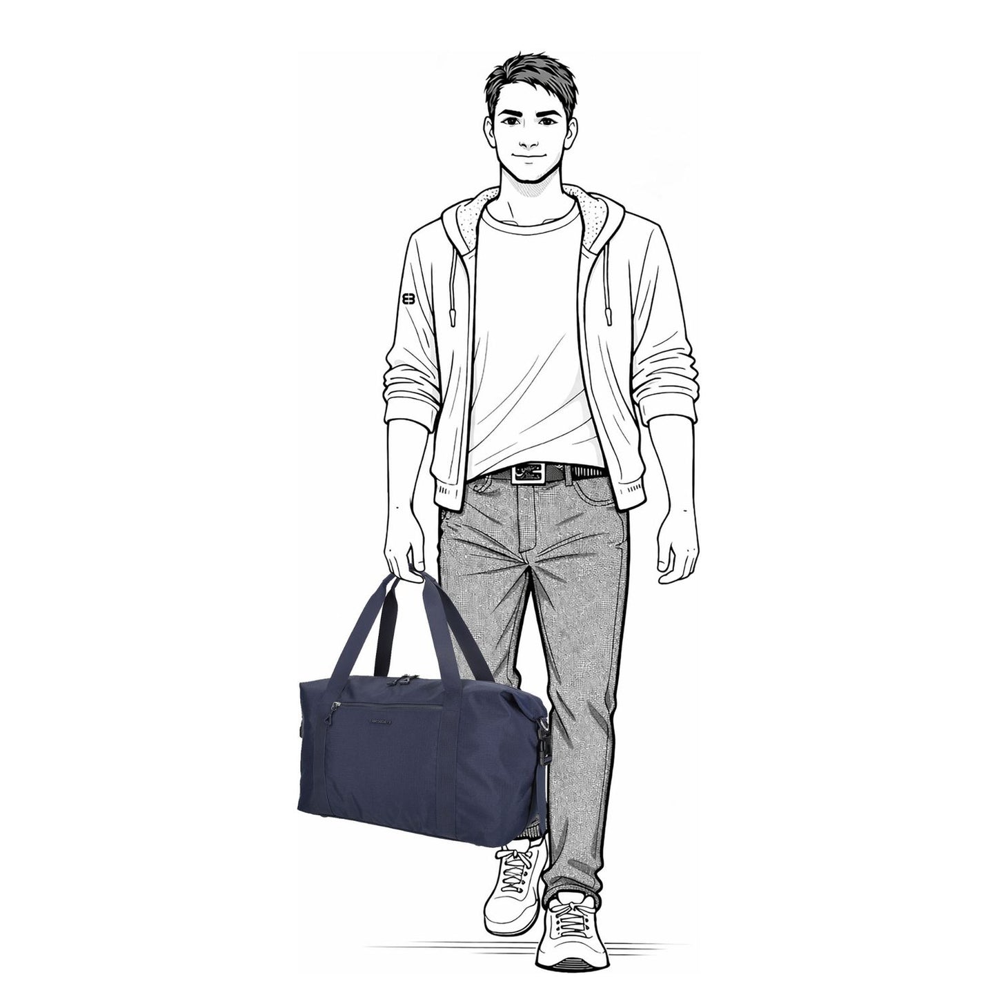 Enrico Benetti Luzern Weekendtas 55 cm - 34.5 liter - 55x25x25 cm - navy