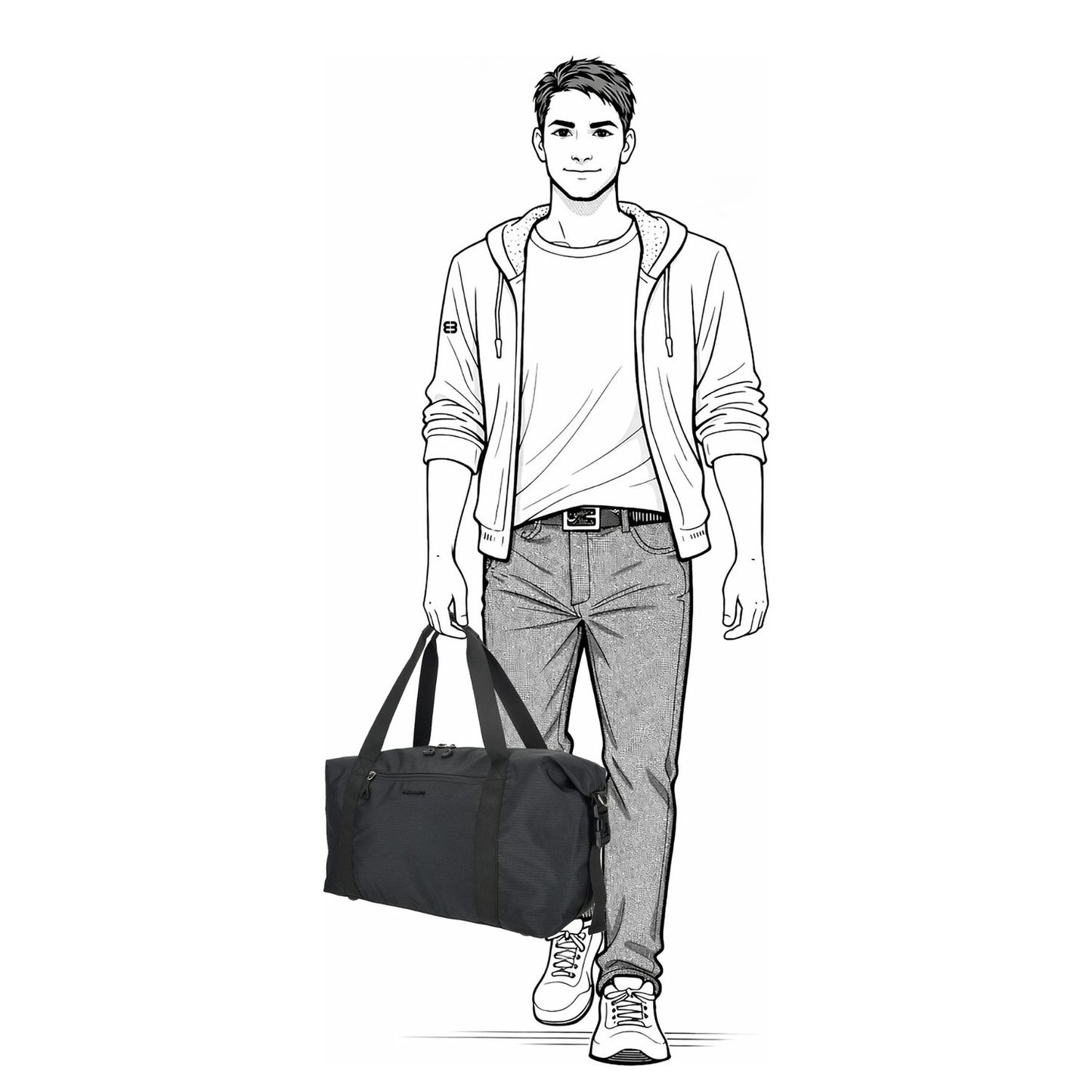 Enrico Benetti Luzern Weekendtas 55 cm - 34.5 liter - 55x25x25 cm - black