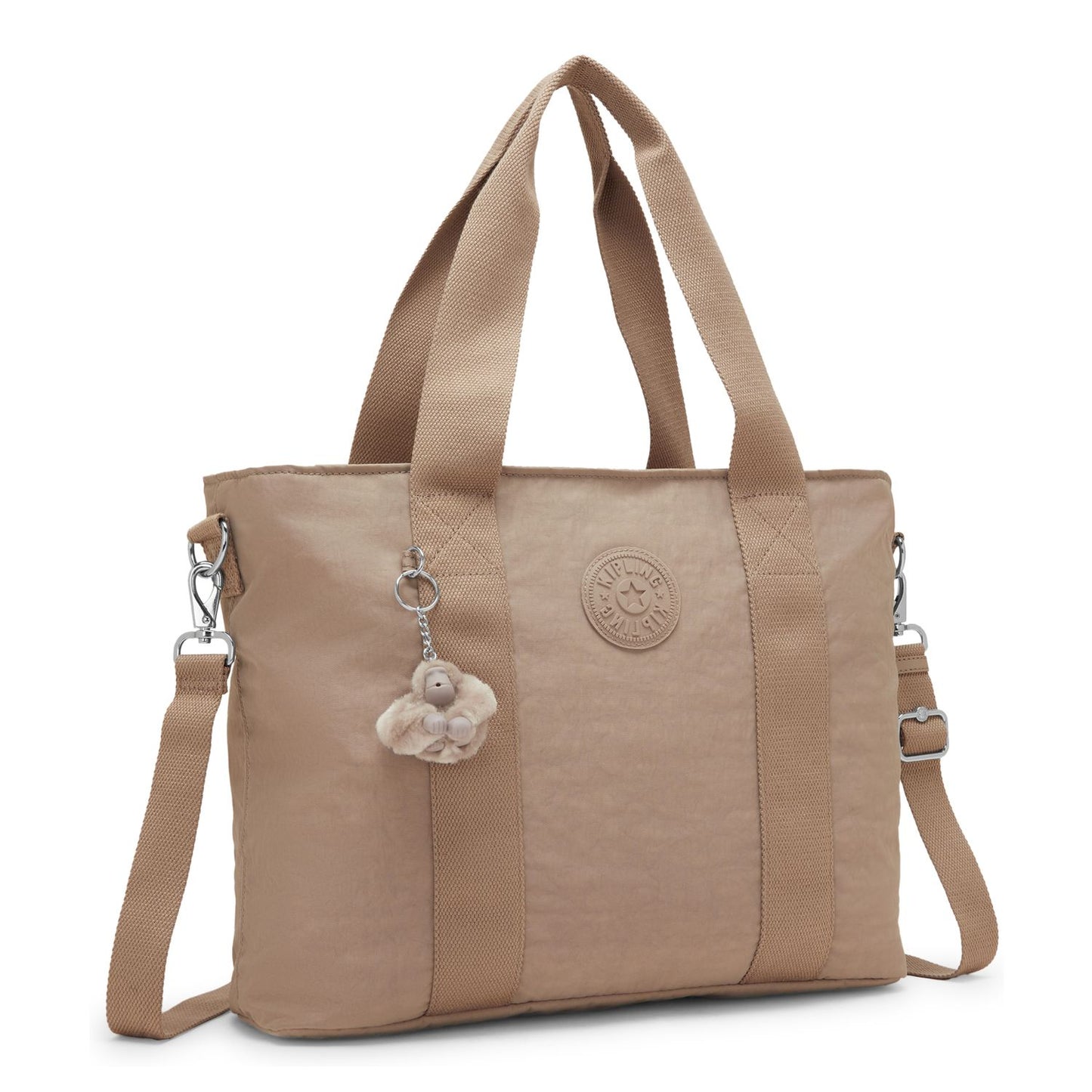 Kipling Minta L Up Schoudertas tan beige