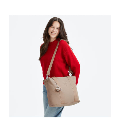 Kipling Minta L Up Schoudertas tan beige