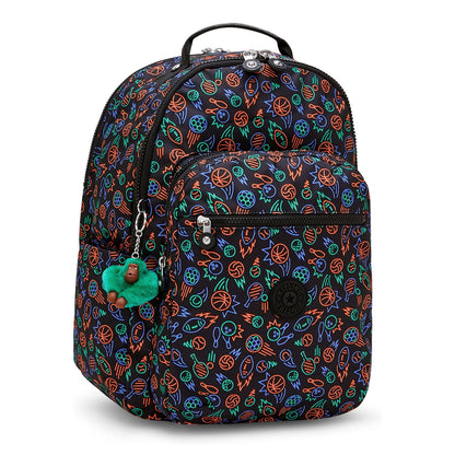 Kipling Kipling Seoul College Extra Rugzak School - 15" laptopvak sport doodle