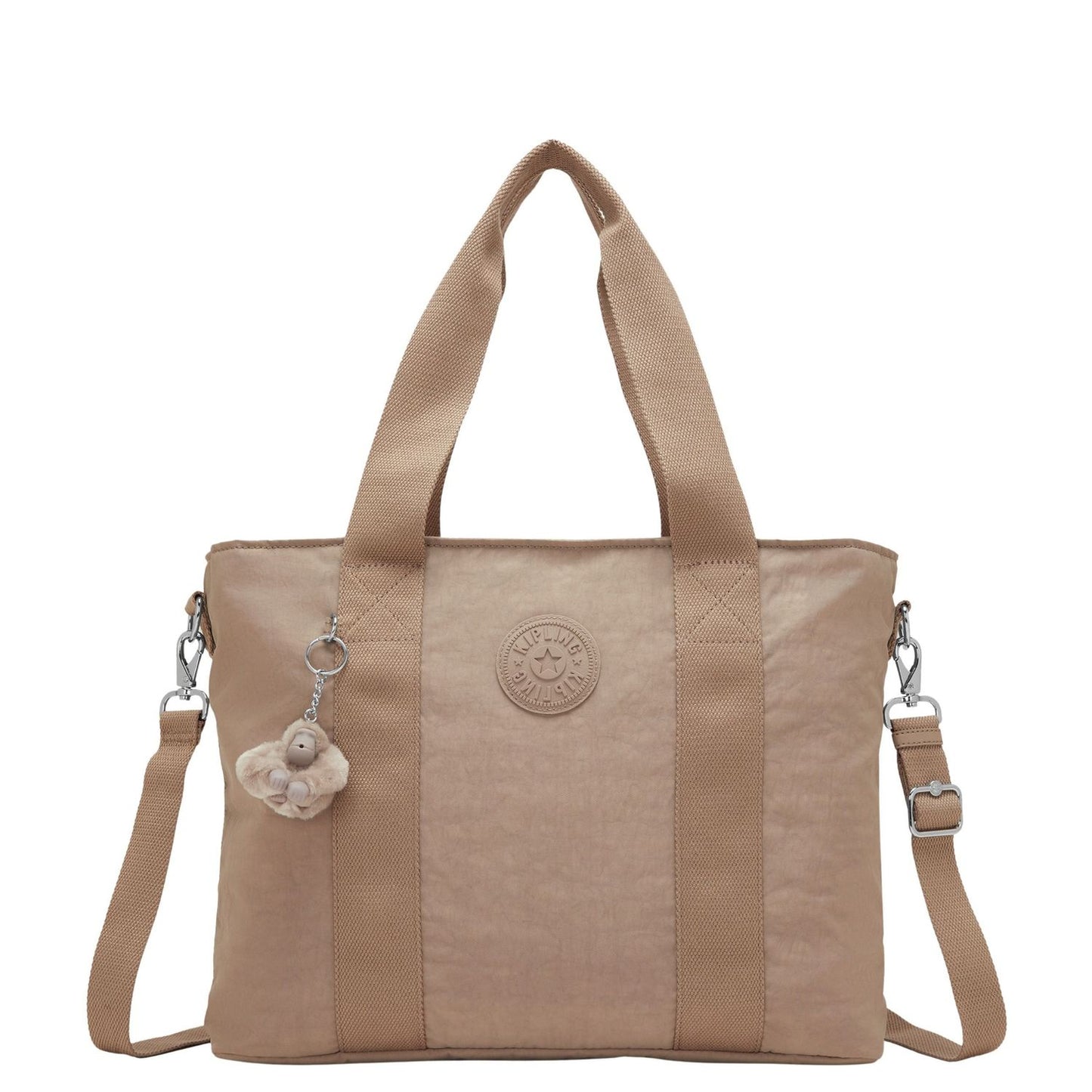 Kipling Minta L Up Schoudertas tan beige
