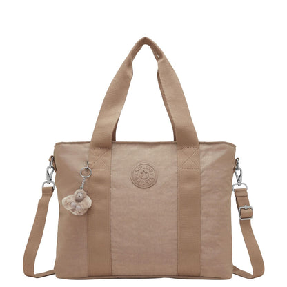 Kipling Minta L Up Schoudertas tan beige