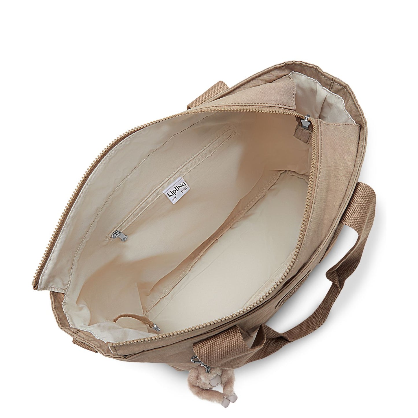 Kipling Minta L Up Schoudertas tan beige
