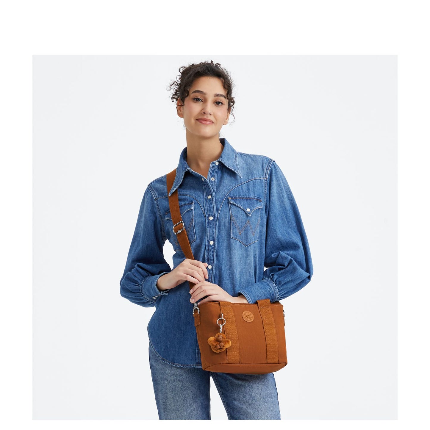 Kipling Minta Schoudertas stylish mokka