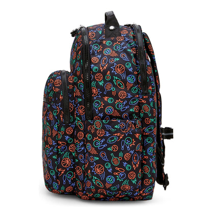 Kipling Kipling Seoul College Extra Rugzak School - 15" laptopvak sport doodle